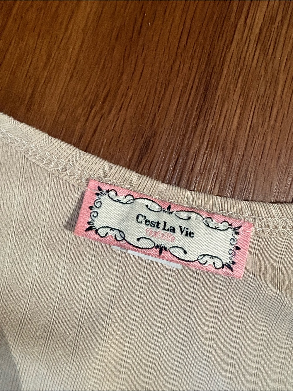 Light Beige Ribbed Open-Front Cardigan - Picture 2 of 3